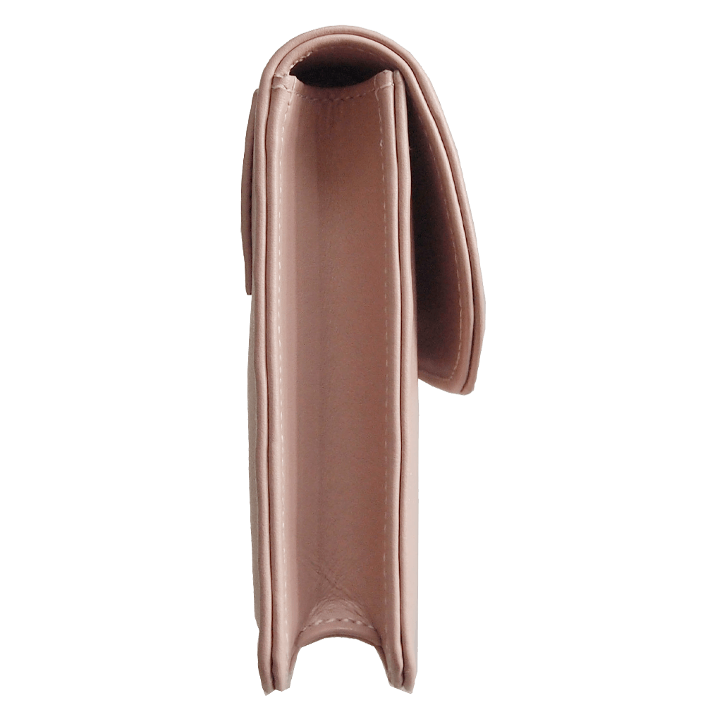 Side View Of Pink Smooth Leather Belt Pouch 72 Smalldive