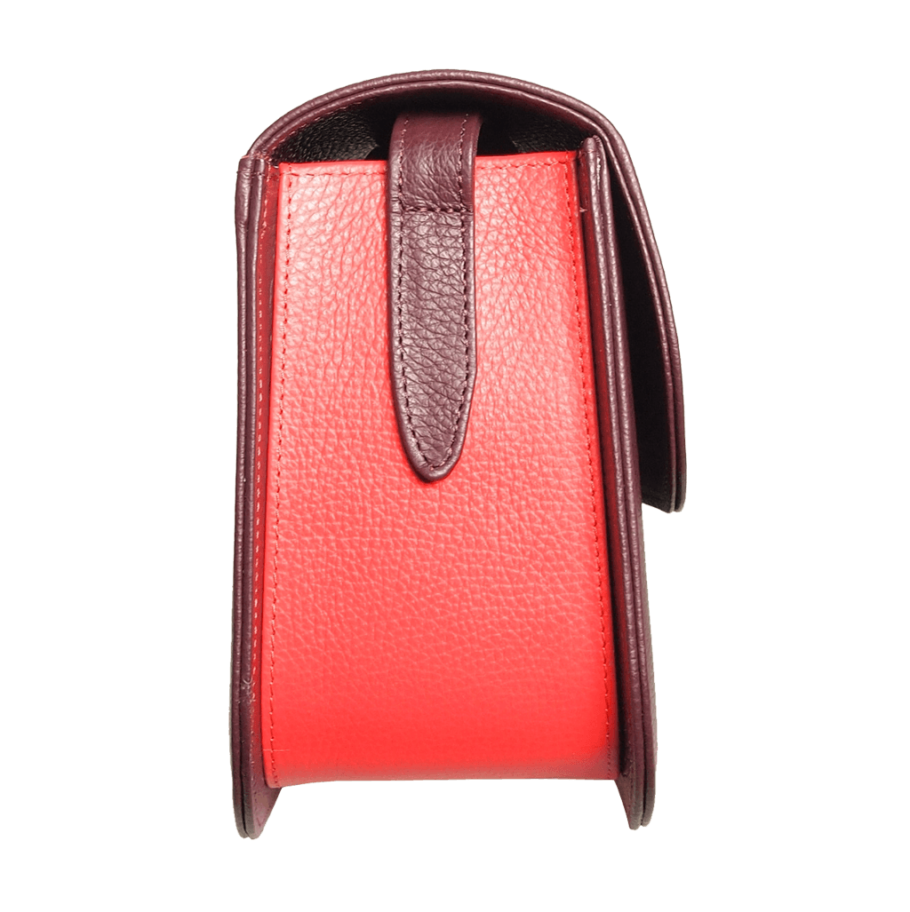 Bordeaux Midi Shoulder Textured Leather Handbag