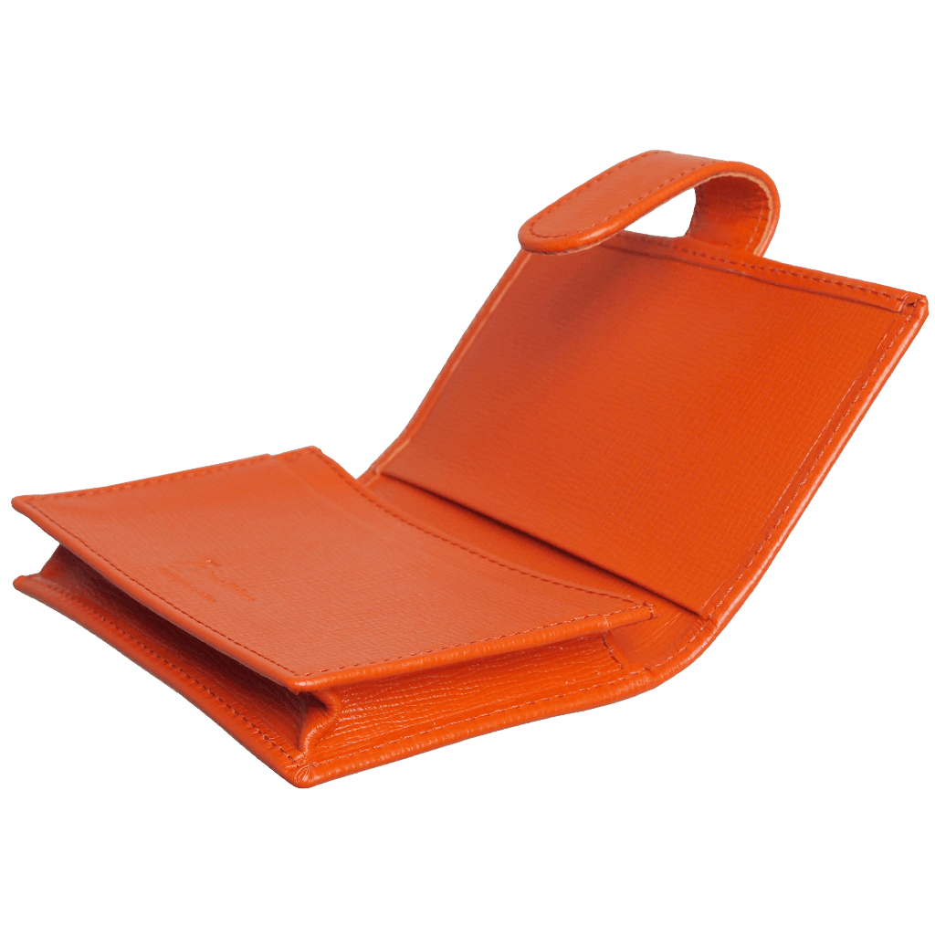 Saffiano Business Card Case Orange