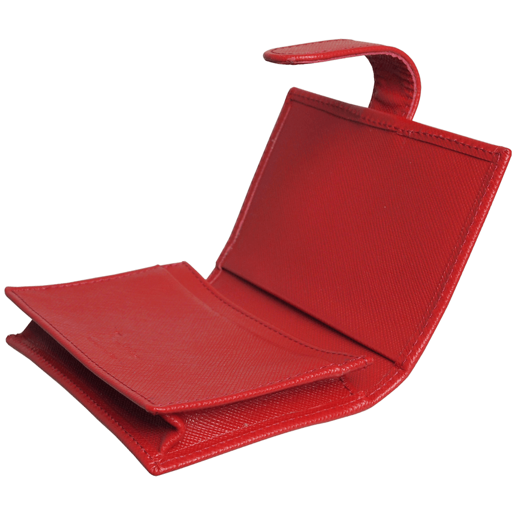 Saffiano Business Card Case Red