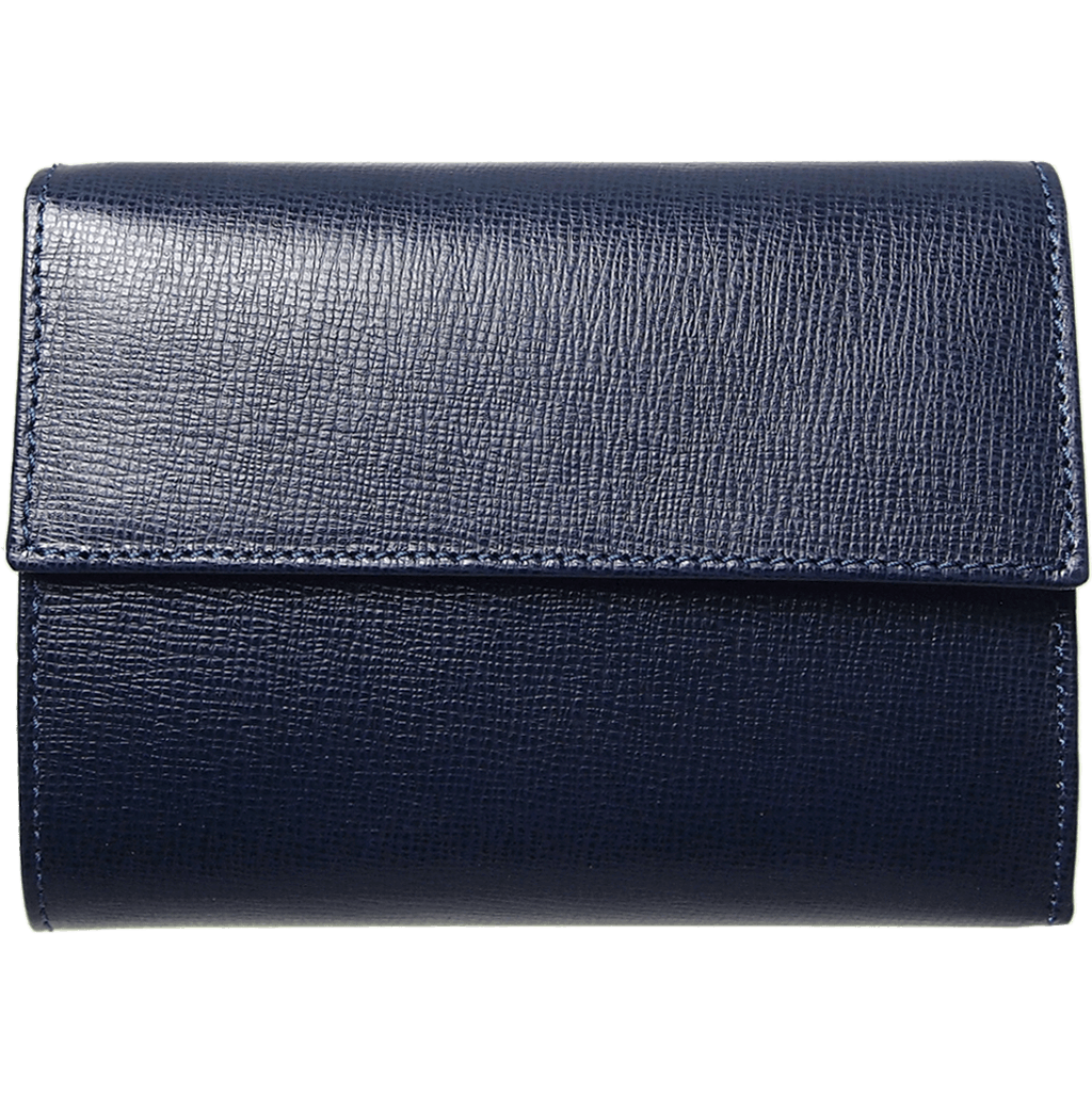 72 Smalldive Womens Wallets 5 Credit Card Saffiano Leather TriFold Wallet Blue.