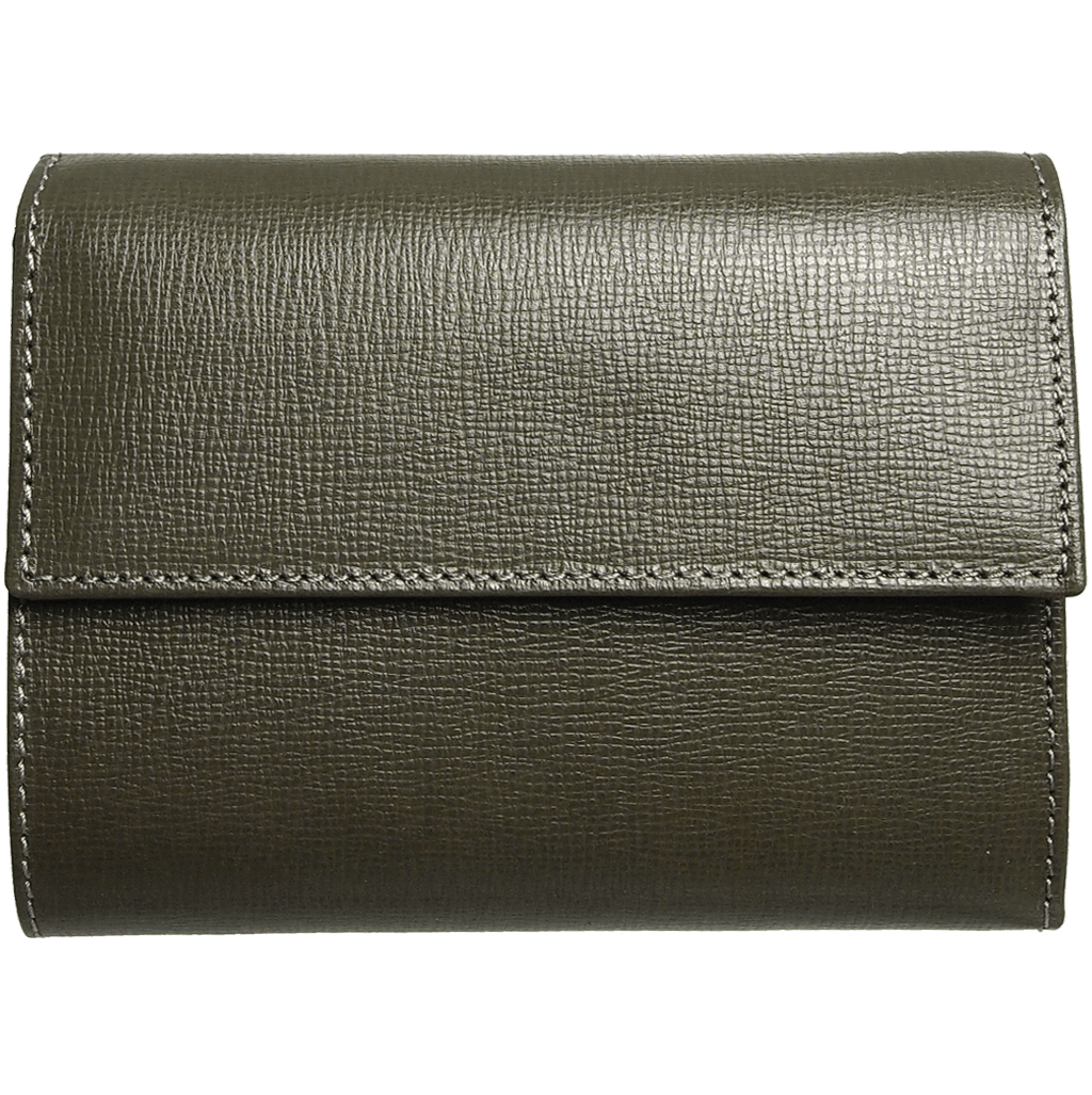 72 Smalldive Womens Wallets 5 Credit Card Saffiano Leather TriFold Wallet Olive.