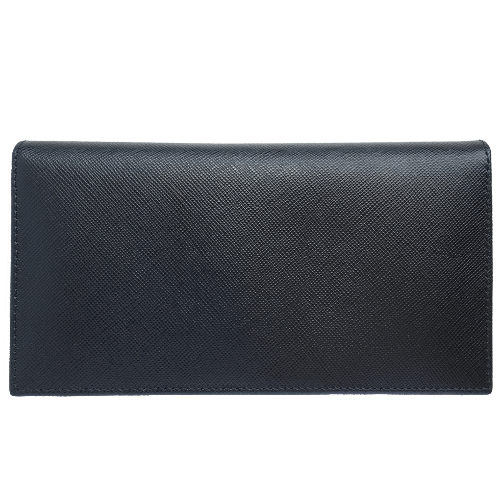72 Smalldive Unisex Wallets Saffiano Long Envelope Wallet Black.
