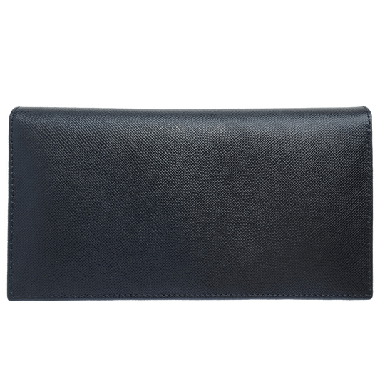 72 Smalldive Unisex Wallets Saffiano Long Envelope Wallet Black.