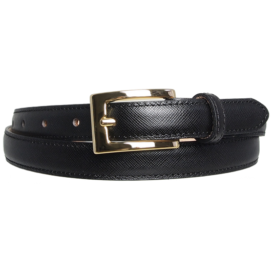 72 Smalldive Womens Belts 20 mm Saffiano Leather Belt Black.