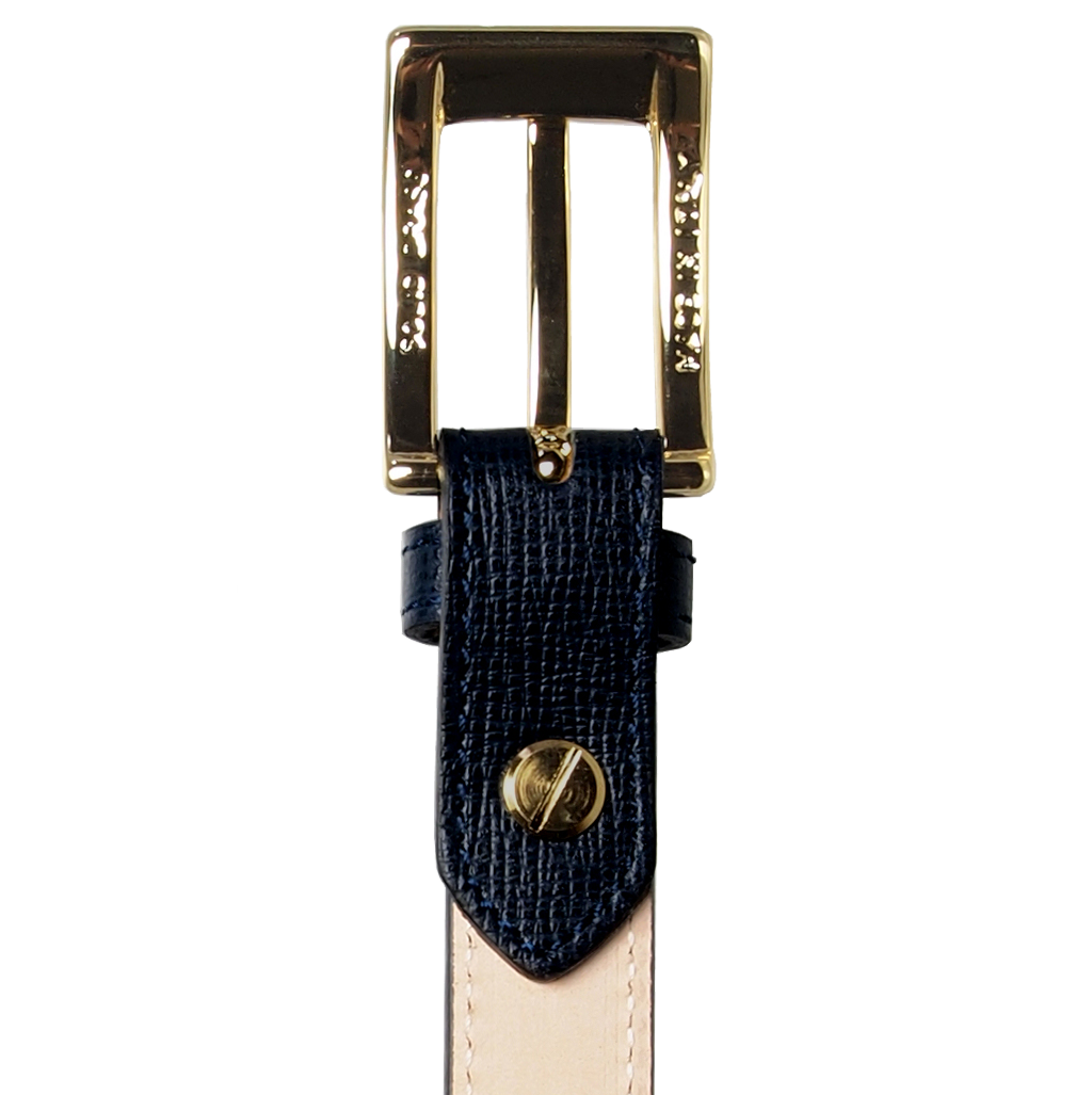20 mm Saffiano Leather Belt Black