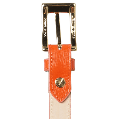 20 mm Saffiano Leather Belt Orange