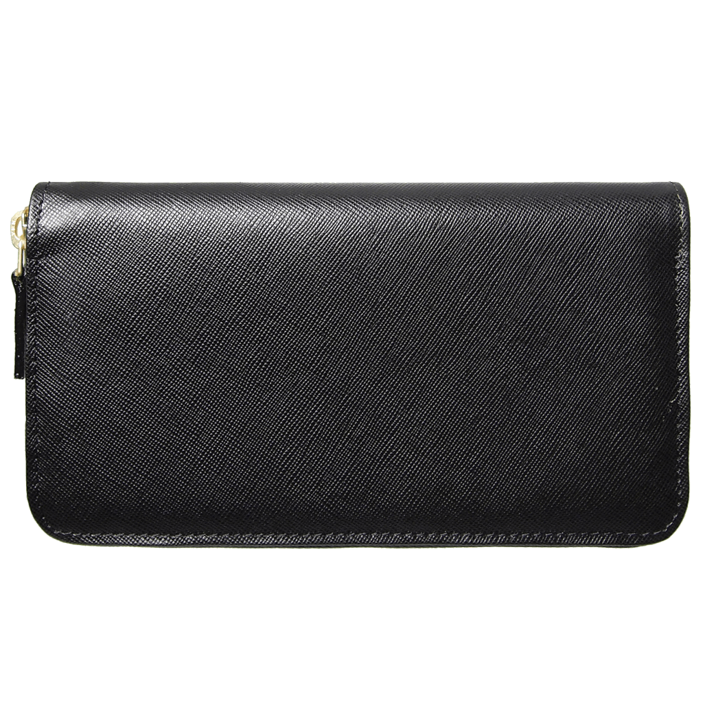 72 Smalldive Unisex Wallets 8 Credit Card Saffiano Zip Around Wallet Black.