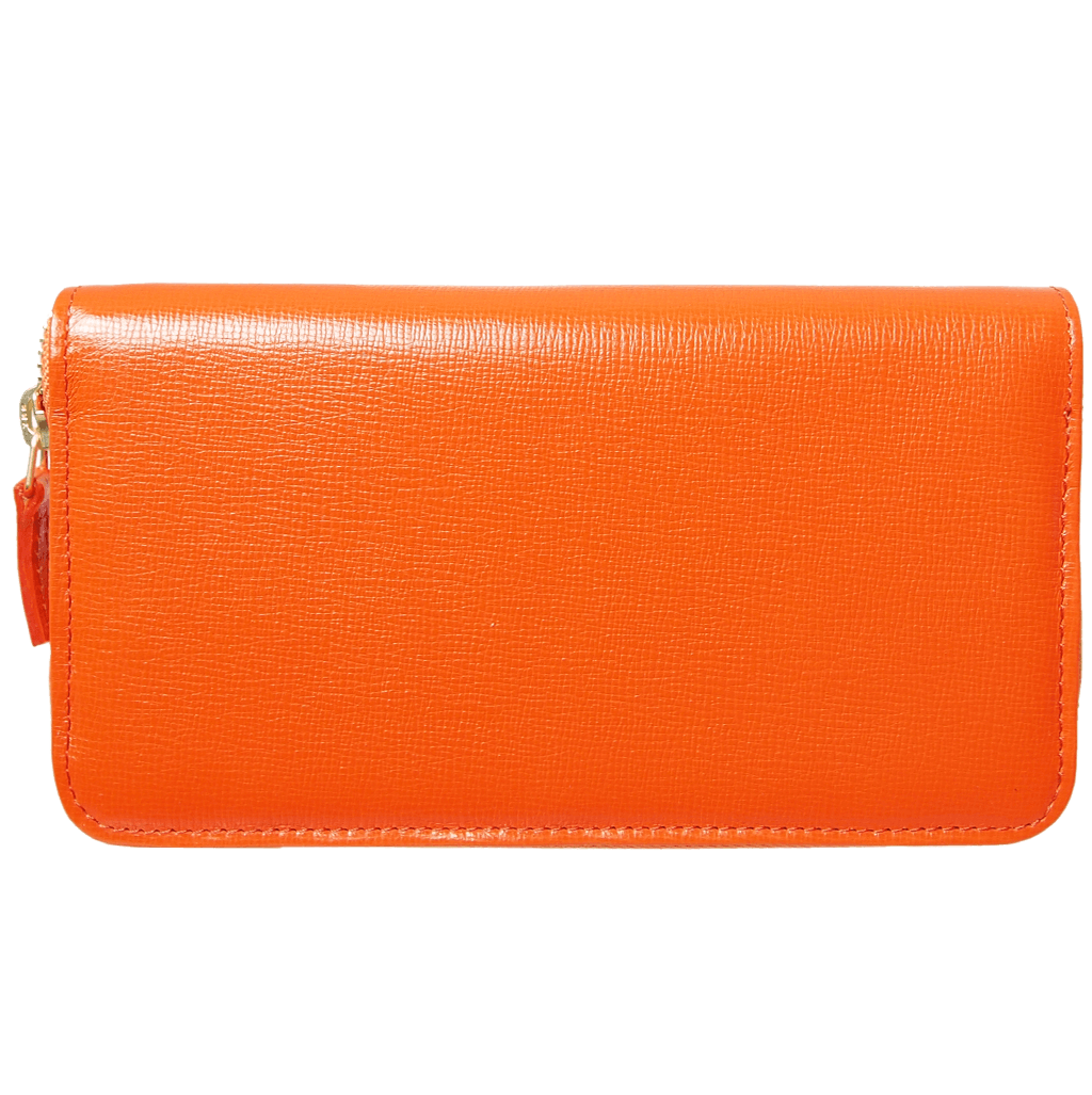72 Smalldive Unisex Wallets 8 Credit Card Saffiano Zip Around Wallet Orange.