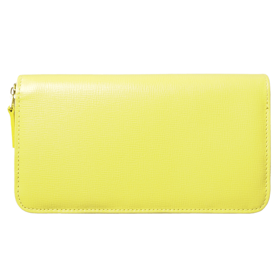 72 Smalldive Unisex Wallets 8 Credit Card Saffiano Zip Around Wallet Lemon.